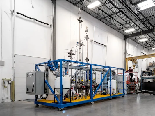 Demonstration Scale Distillation Separation System